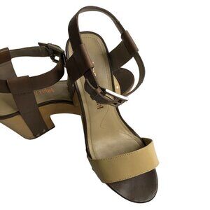 Luxury Rebel Women's Fern Wood‎ Platfrom Ankle Strap  sz 38.5M  US 8M